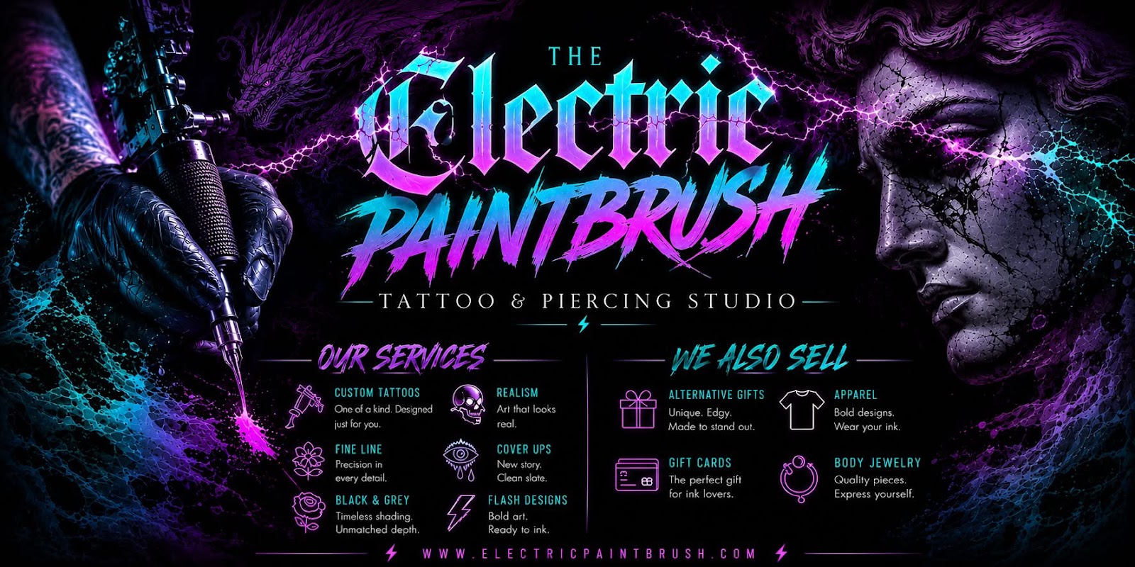 Electric Paintbrush Body Art — photo